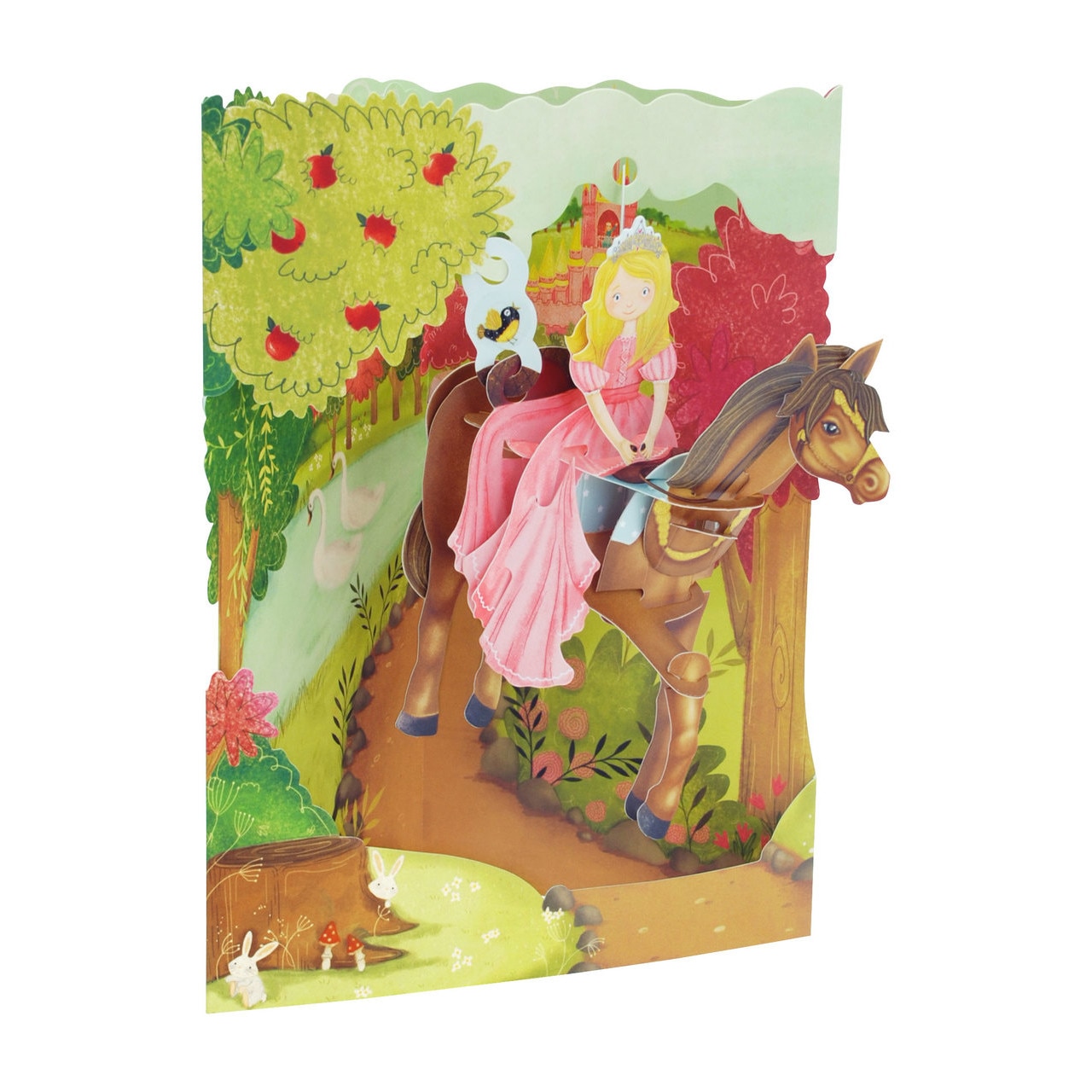 Felicitare 3D Santoro Swing Cards - Princess On A Horse