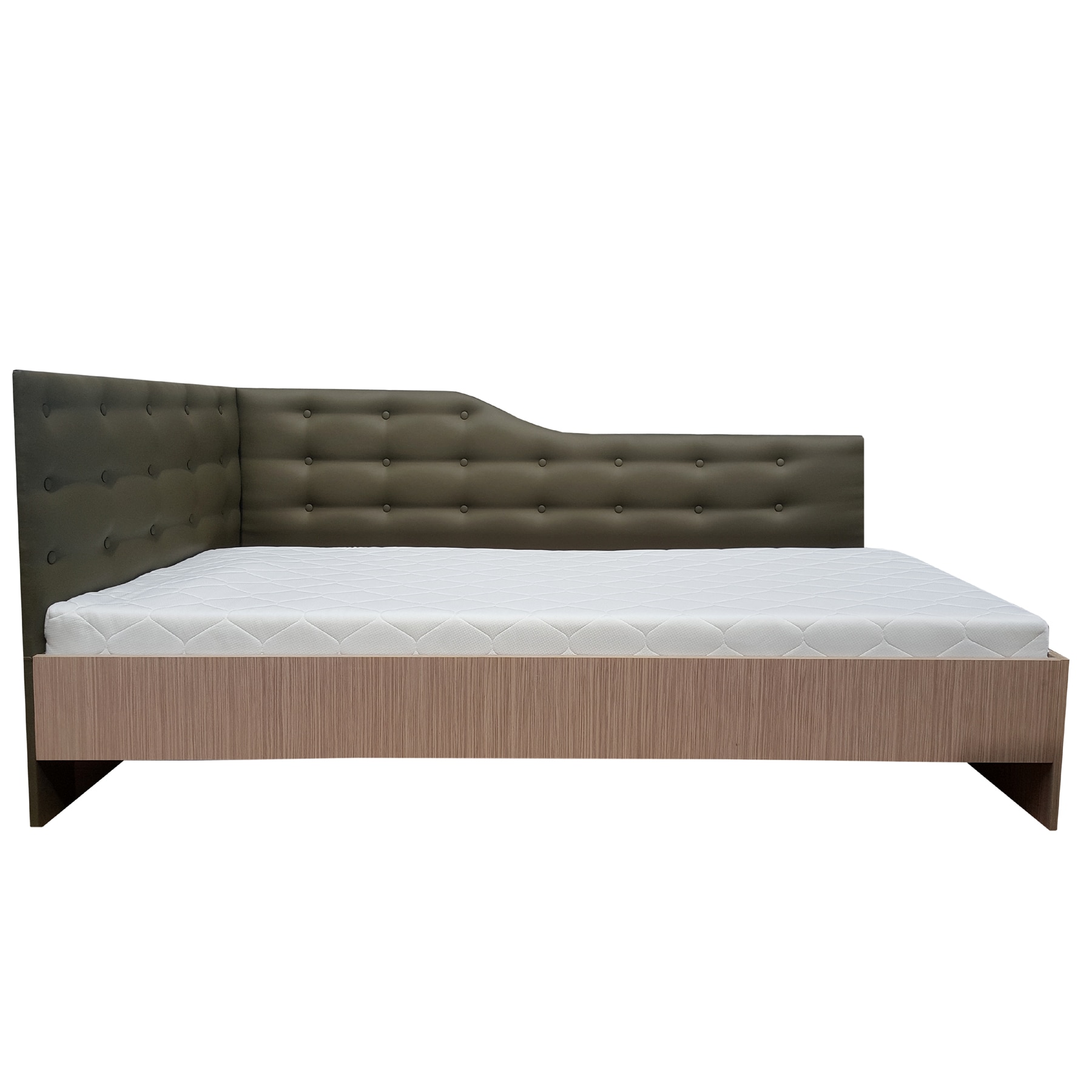 Pat Tapitat de Colt Genarom TOM 140 ST Fara Leat, Soft 07 / Zebrano Jasny, 204 x 144,5 x 87 cm