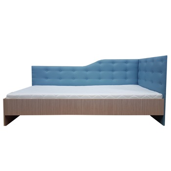 Pat Tapitat de Colt Genarom TOM 90 DR Fara Leat, Soft 08 / Zebrano Jasny, 204 x 94,5 x 87 cm Pat Tapitat de Colt Genarom TOM 90 DR Fara Leat, Soft 08 / Zebrano Jasny, 204 x 94,5 x 87 cm