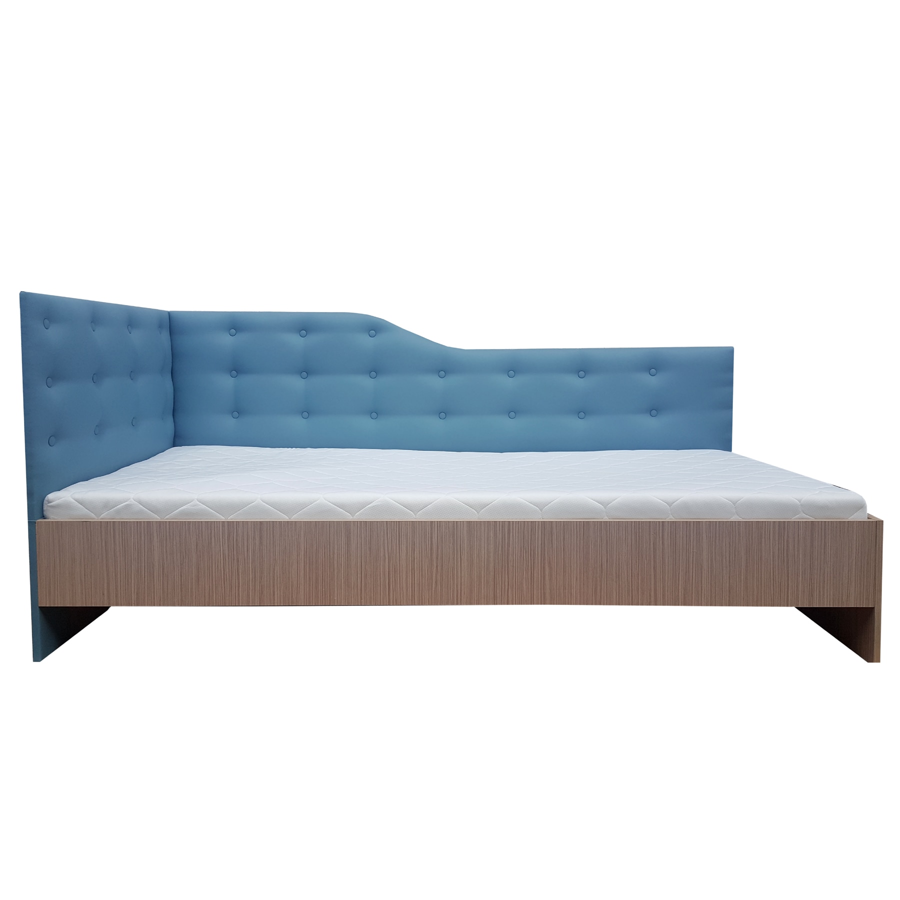 Pat Tapitat de Colt Genarom TOM 140 ST Fara Leat, Soft 08 / Zebrano Jasny, 204 x 144,5 x 87 cm