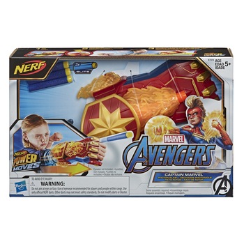 Manusa cu lansator Nerf - Avengers, Capitanul America Manusa cu lansator Nerf - Avengers, Capitanul America