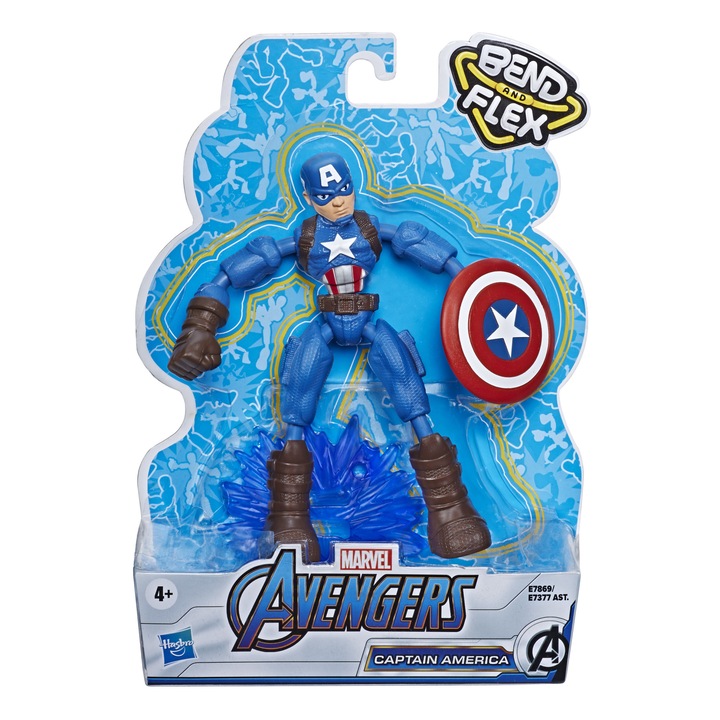 Фигурка Bend and Flex Avengers - Captain America, 15 см