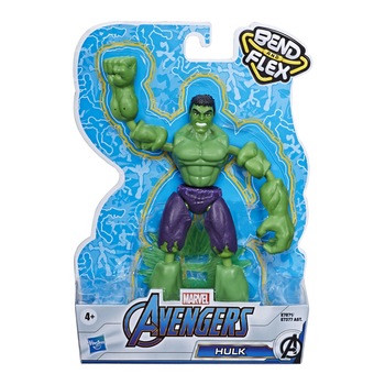 Figurina Bend and Flex Avengers - Hulk, 15 cm Figurina Bend and Flex Avengers - Hulk, 15 cm