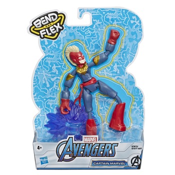 Figurina Bend and Flex Avengers - Captain Marvel, 15 cm Figurina Bend and Flex Avengers - Captain Marvel, 15 cm