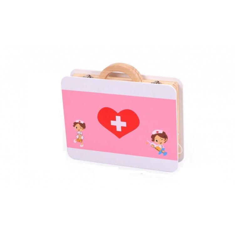 Trusa doctor, 16 piese din lemn