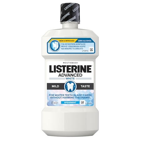 Apa de gura Listerine Advanced White Mild Taste, fara alcool, 500 ml