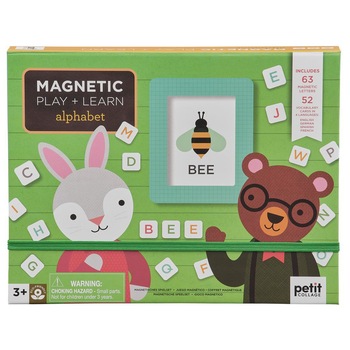 Joc magnetic Petit Collage - Invata alfabetul, 115 piese Joc magnetic Petit Collage - Invata alfabetul, 115 piese