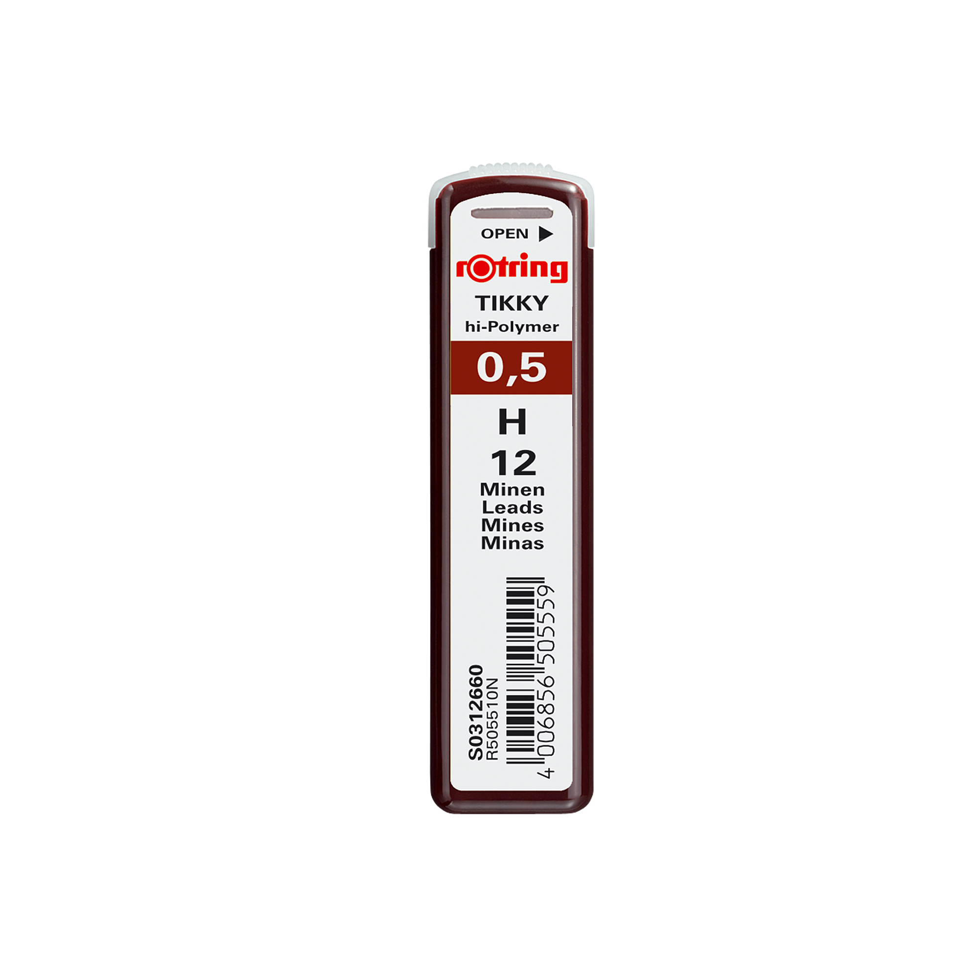 Mine Rotring H, 0.5 mm, 12 buc