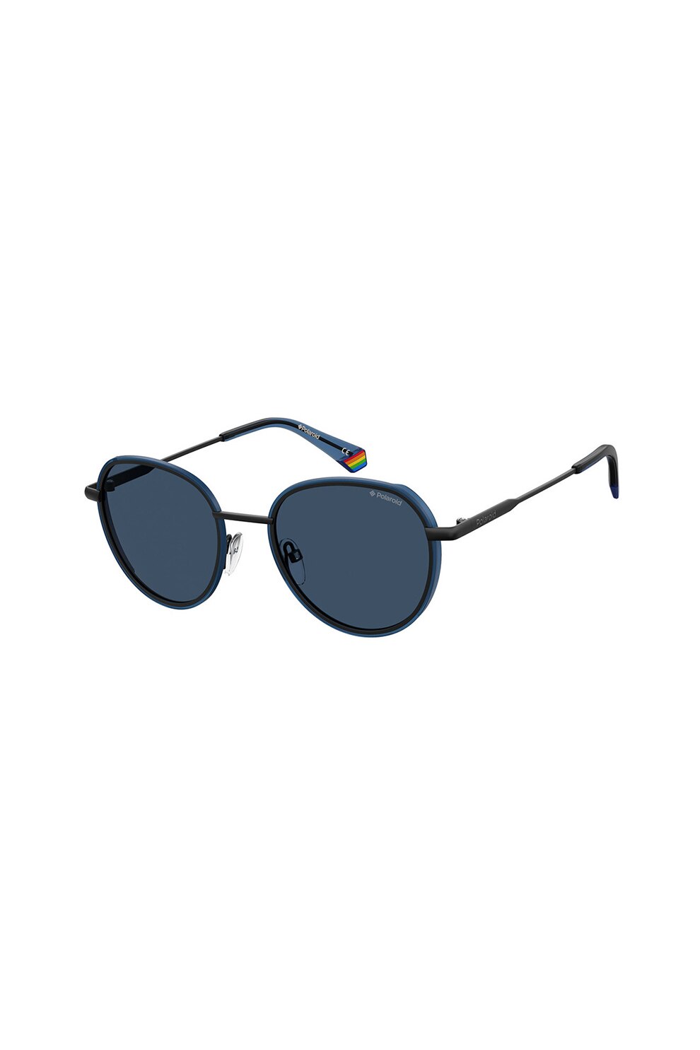Polaroid, Ochelari de soare aviator, cu lentile polarizate, Albastru inchis, 51-20-140 Standard