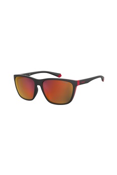 Polaroid, Ochelari de oare patrati, polarizati, Negru/Rosu, 61-17-140 Standard Polaroid, Ochelari de oare patrati, polarizati, Negru/Rosu, 61-17-140 Standard