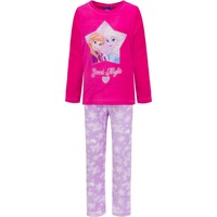 Pijama Frozen, maneca lunga,rosu/roz,8 ani/128 cm