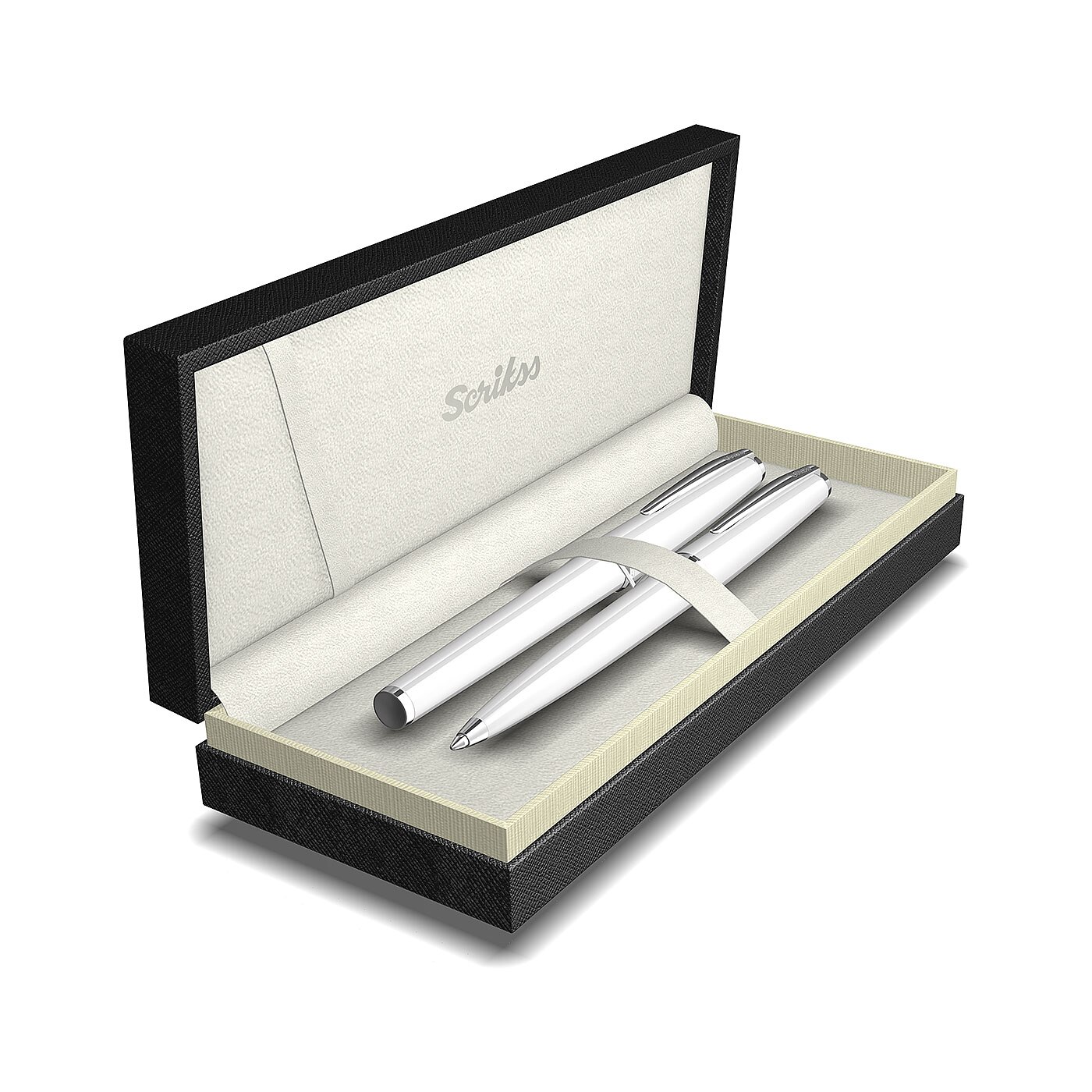 Set Scrikss Vintage 33 Alb: Stilou, Pix, Caseta cadou - eMAG.ro