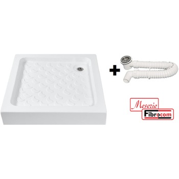 Pachet Complet Cadita de Dus Acril 80x80 - Picioare Sustinere, Sifon Evacuare si Cadita de Dus Fibrocom Mercur 80x80 Pachet Complet Cadita de Dus Acril 80x80 - Picioare Sustinere, Sifon Evacuare si Cadita de Dus Fibrocom Mercur 80x80