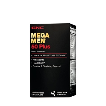 GNC Mega Men® 50 Plus, Complex de Multivitamine pentru Barbati 50 Plus, 120 tb GNC Mega Men® 50 Plus, Complex de Multivitamine pentru Barbati 50 Plus, 120 tb