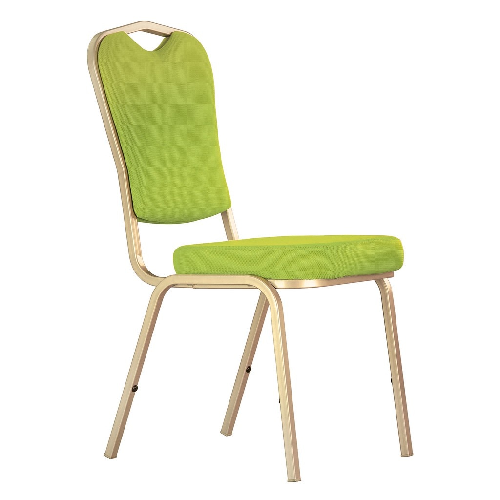 Scaun bucatarie PRAGA Gold, Stofa lusso, Verde