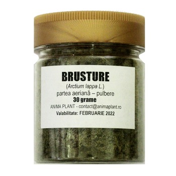 Brusture, Arctium lappa, frunze, pulbere, Anima Plant, 30 g Brusture, Arctium lappa, frunze, pulbere, Anima Plant, 30 g