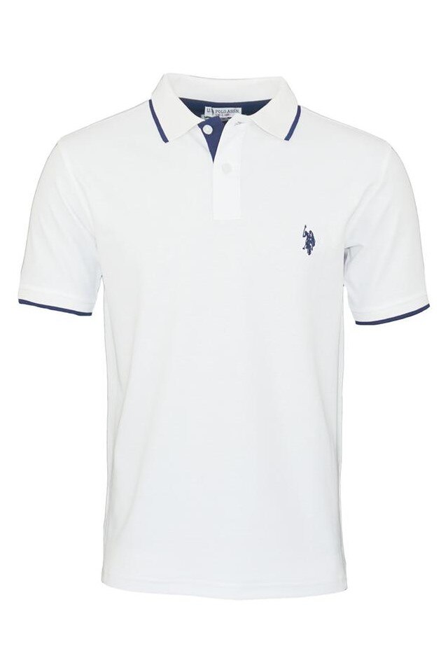 Tricou Barbati Polo, U.S. Polo ASSN., Alb