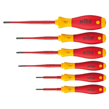 Set de surubelnite Torx, 1000V, 6 bucati, Wiha slimFix Set de surubelnite Torx, 1000V, 6 bucati, Wiha slimFix