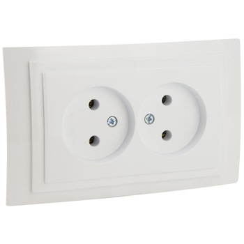 Priza dubla fara CP Mono Electric LARISSA, ingropat/ST, alb Priza dubla fara CP Mono Electric LARISSA, ingropat/ST, alb