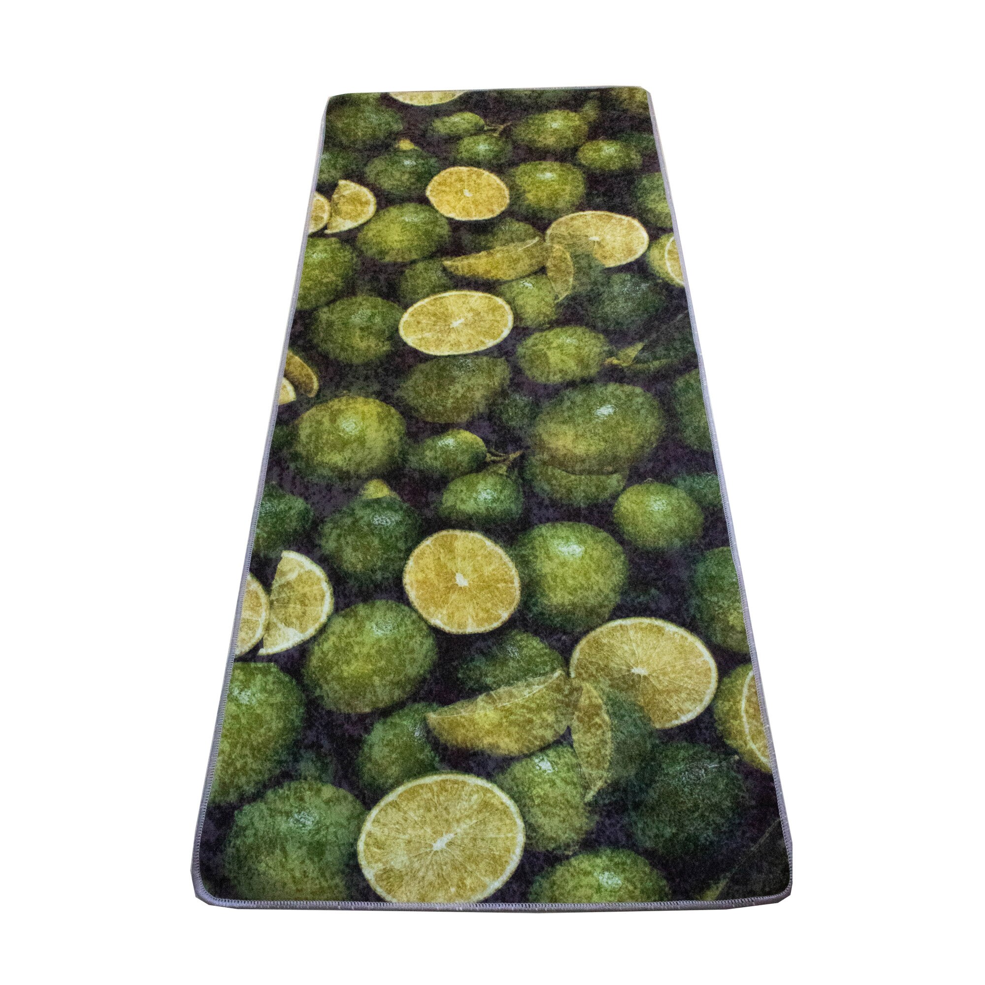 Covor bucatarie Brill Brissa , 65X135 cm , grosime 2.5 mm, tip printed, poliester, aspect lucios, lavabil, antiderapant, gramaj 750g/mp , model lamai