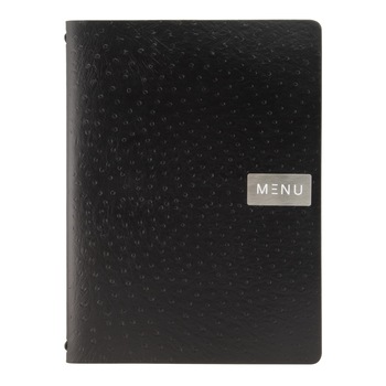 Meniu A4, Securit, model Leather Ego, negru Meniu A4, Securit, model Leather Ego, negru