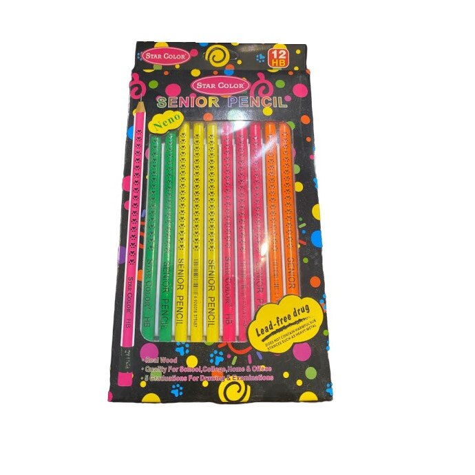 Set 12 buc creioane de lemn HB-Vision 12