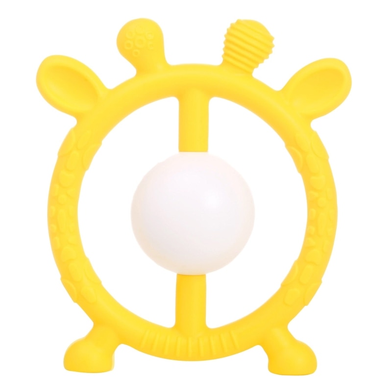 Jucarie pentru dentitie, Imaginarium, Bit-Bit Girafa, lavabila, Galben, 3-12 luni