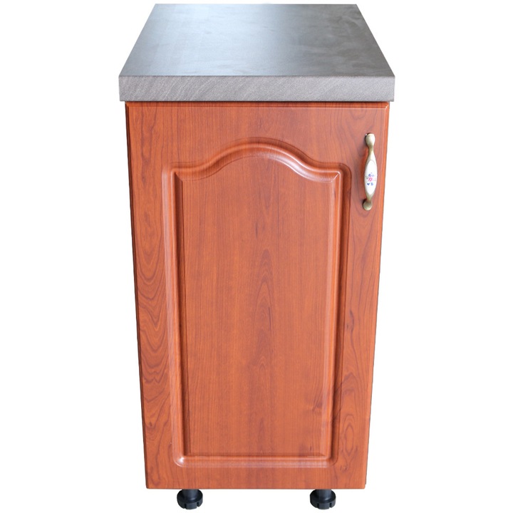 Corp inferior cu 1 Usa Stanga Zebra, Wenge/MDF Cedru Mustata, blat Beton 40 x 85 x 60