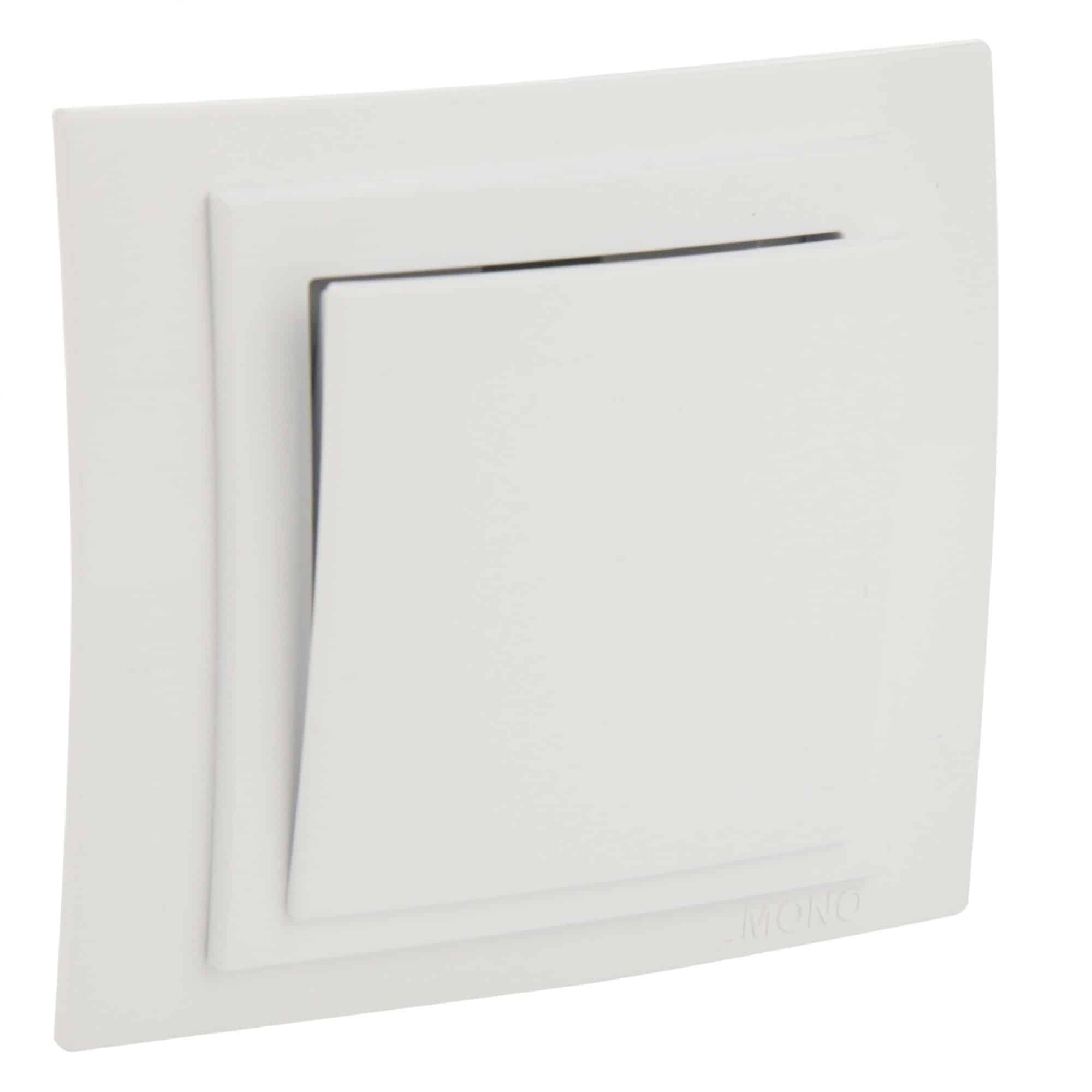 Intrerupator simplu Mono Electric LARISSA, ingropat/ST, alb