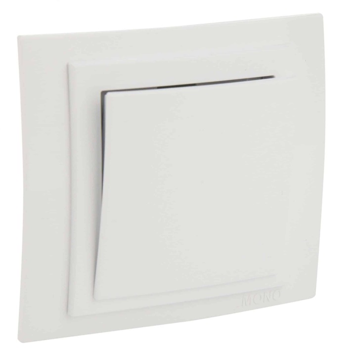 Intrerupator simplu Mono Electric LARISSA, ingropat/ST, alb