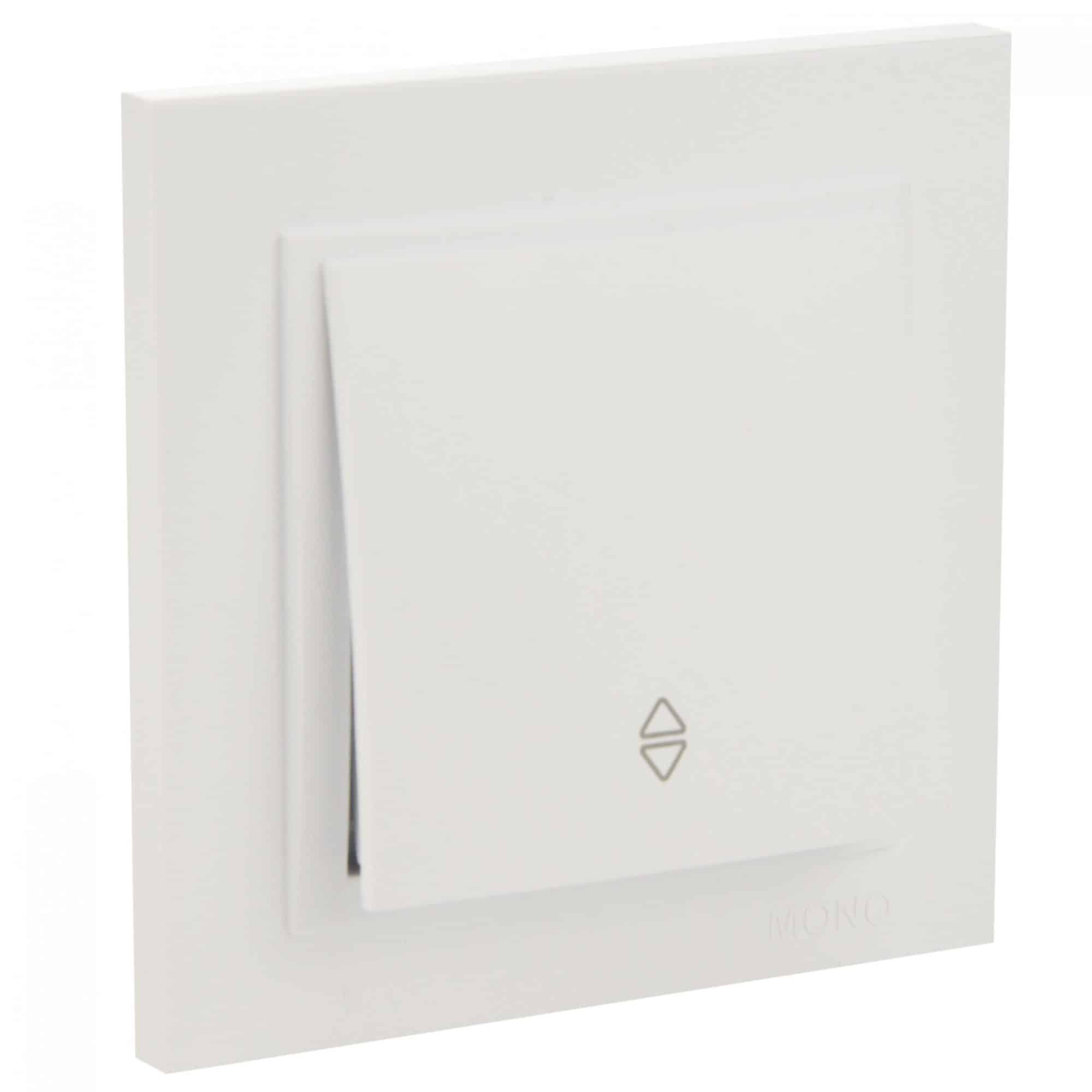 Intrerupator cap scara Mono Electric DESPINA, ingropat/ST, alb