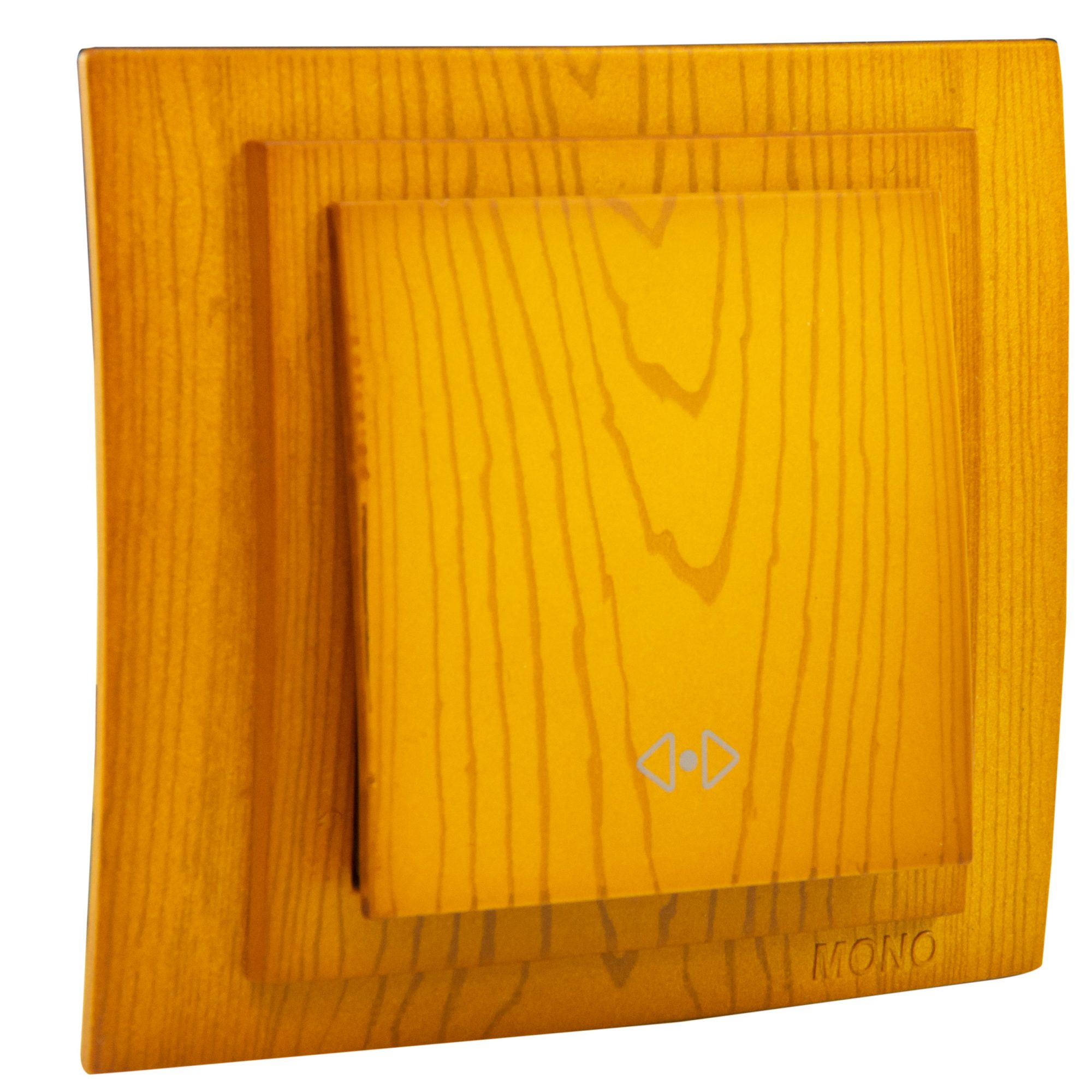 Intrerupator cap cruce Mono Electric LARISSA, clips, ingropat/ST, stejar