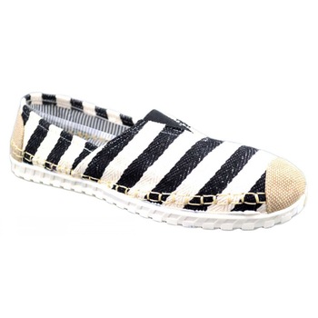 Espadrile barbatesti negre in dungi, 42 EU Espadrile barbatesti negre in dungi, 42 EU