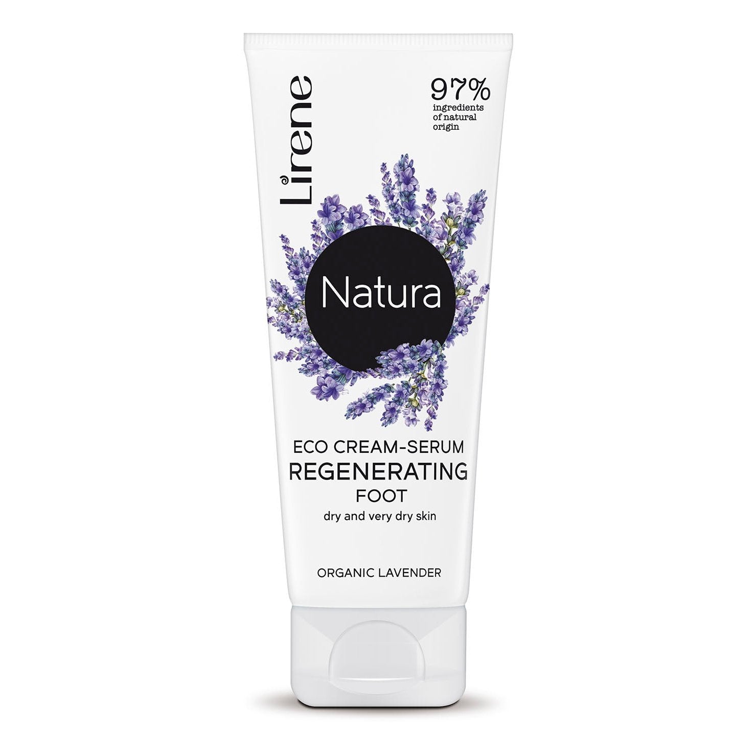 Crema-ser regeneratoare ECO pentru picioare LIRENE NATURA, cu extract de  lavanda de natura organica, 75 ml 