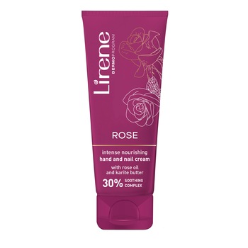 Crema de maini nutritiva Lirene, cu extract de trandafiri, 75ml Crema de maini nutritiva Lirene, cu extract de trandafiri, 75ml