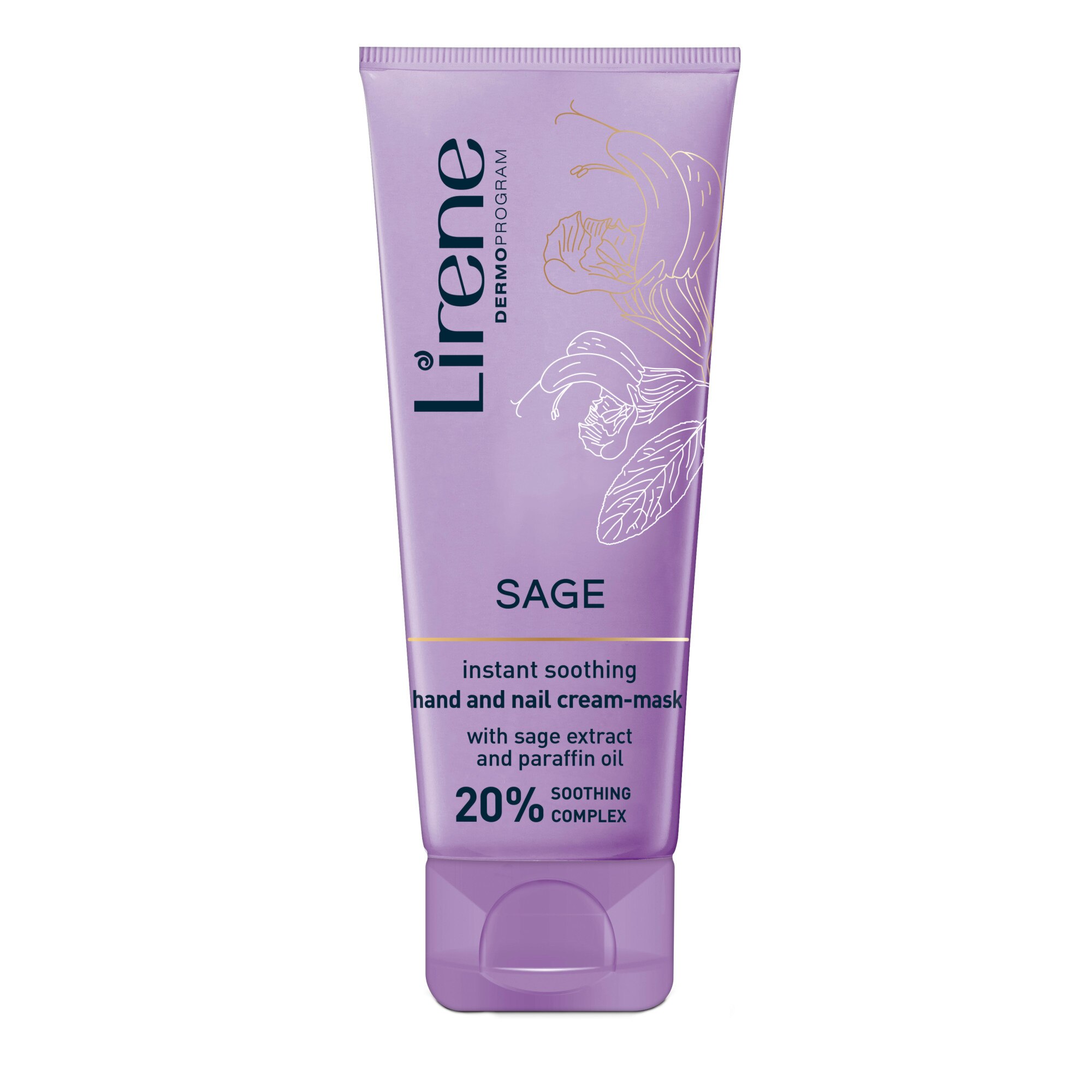 Crema-masca calmanta de maini Lirene, cu extract de salvie, 75ml