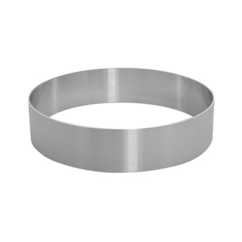 Forma rotunda din inox, fara bordura, Ø220xH45mm Forma rotunda din inox, fara bordura, Ø220xH45mm