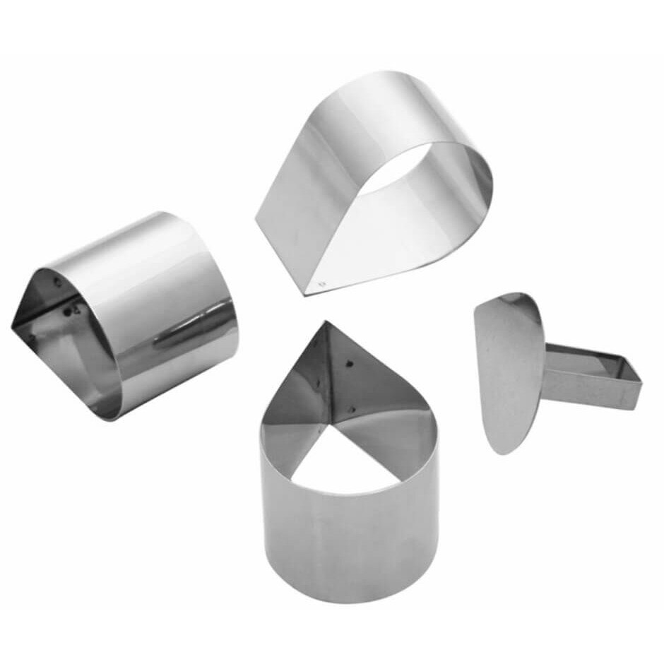 Set 3 forme picatura si pasator, inox, 73xh45mm