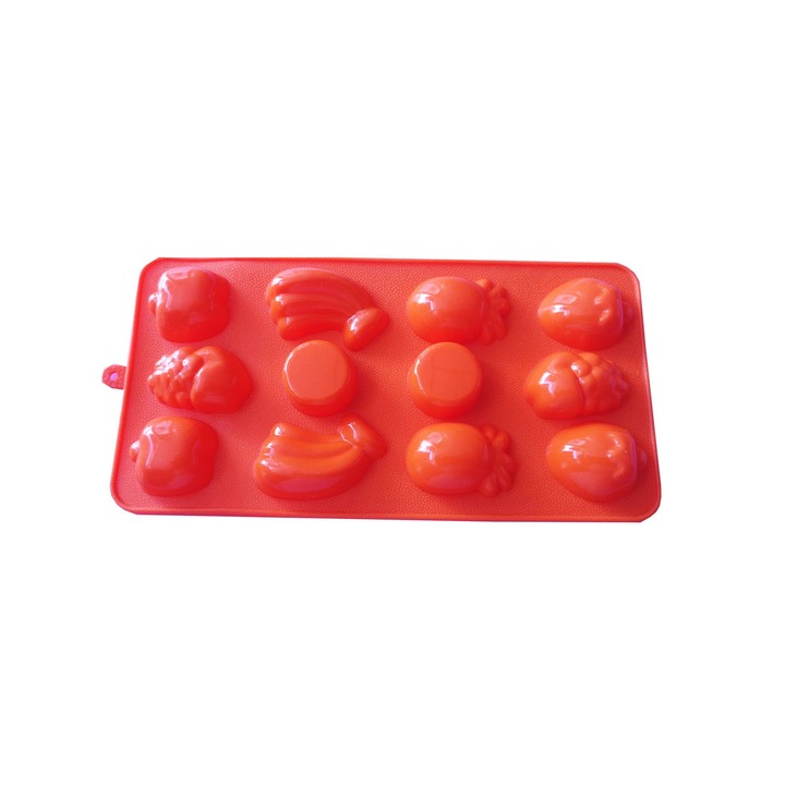 Forma din silicon pentru bomboane, gheata, model Legume, 25D