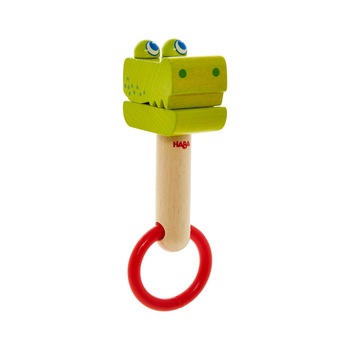 Jucarie din lemn cu inel, Haba, Klapper Krokodil Jucarie din lemn cu inel, Haba, Klapper Krokodil