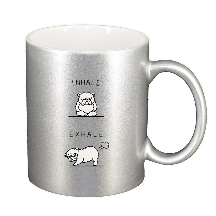 Чаша Inhale Exhale, перлено сребро, 330 мл, D1451