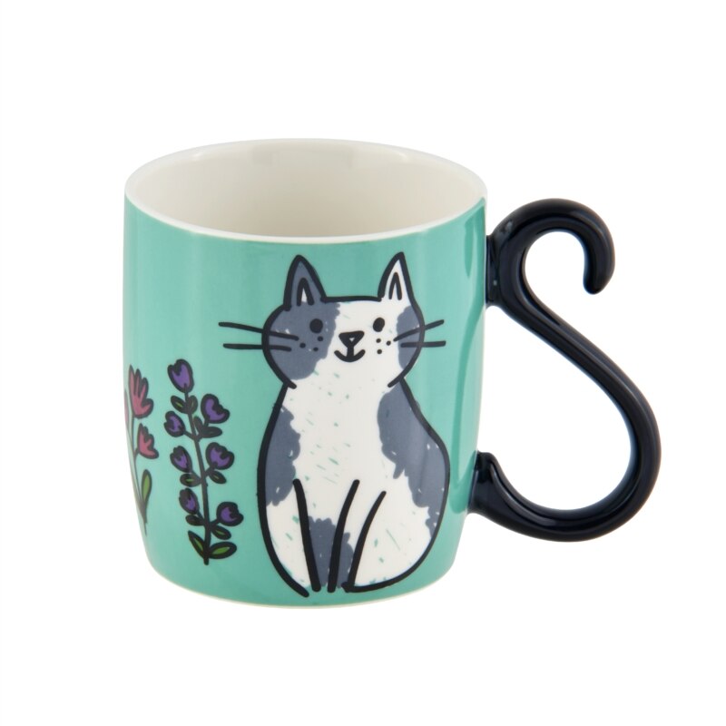 Cana - Houba - Chats et fleurs, Portelan, 250 ml, Multicolor