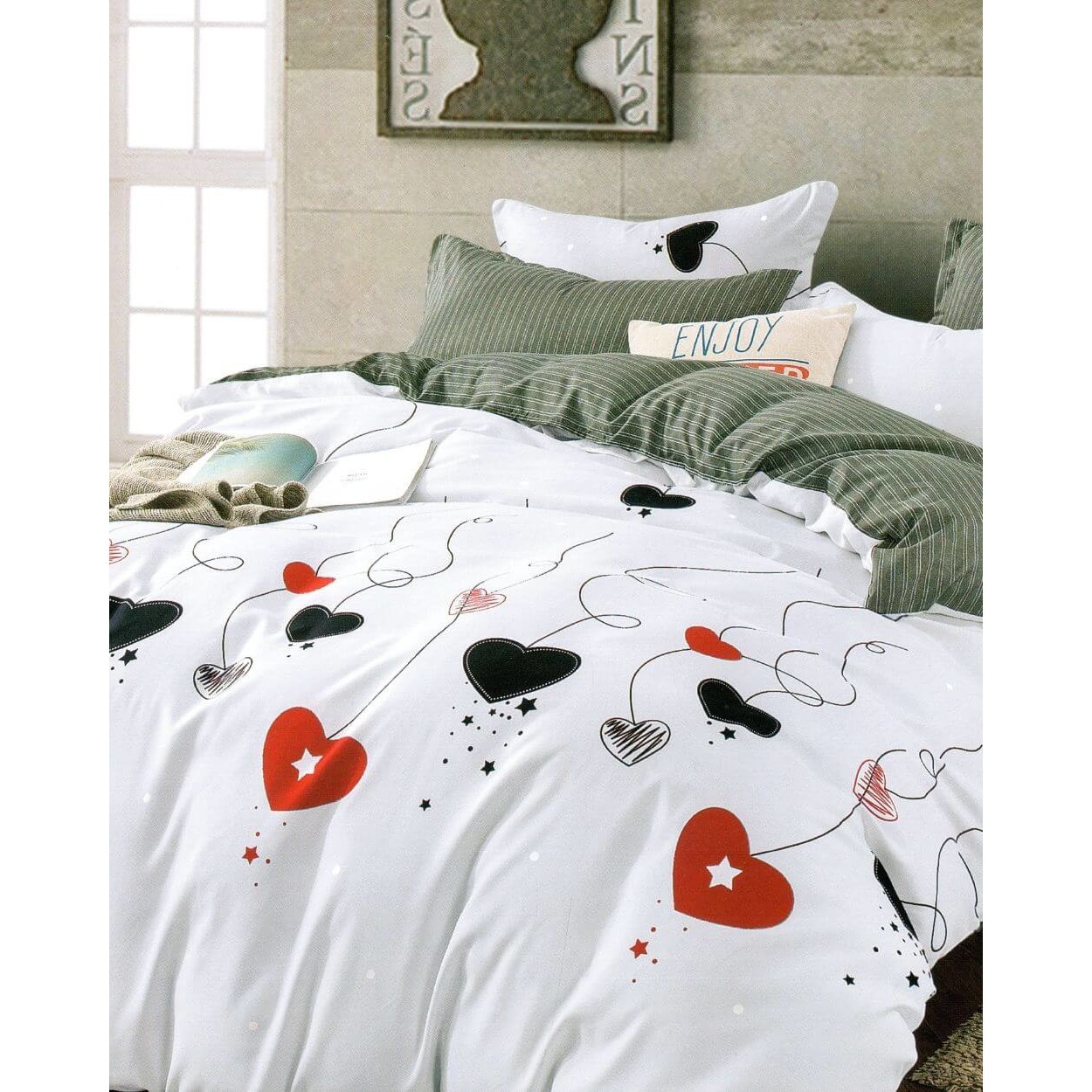 Set Lenjerie Finet Satinat, 6 Piese, Pat 2 Persoane, Elegant Pucioasa, Starheart