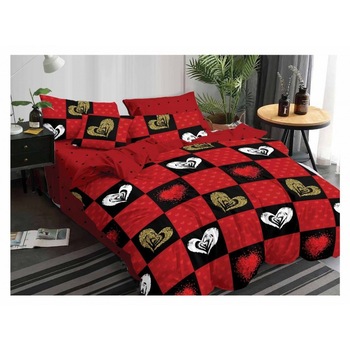 Lenjerie de pat pentru 2 persoane, Ralex Pucioasa, 50%bumbac 50% poliester, Elvo 428 Lenjerie de pat pentru 2 persoane, Ralex Pucioasa, 50%bumbac 50% poliester, Elvo 428