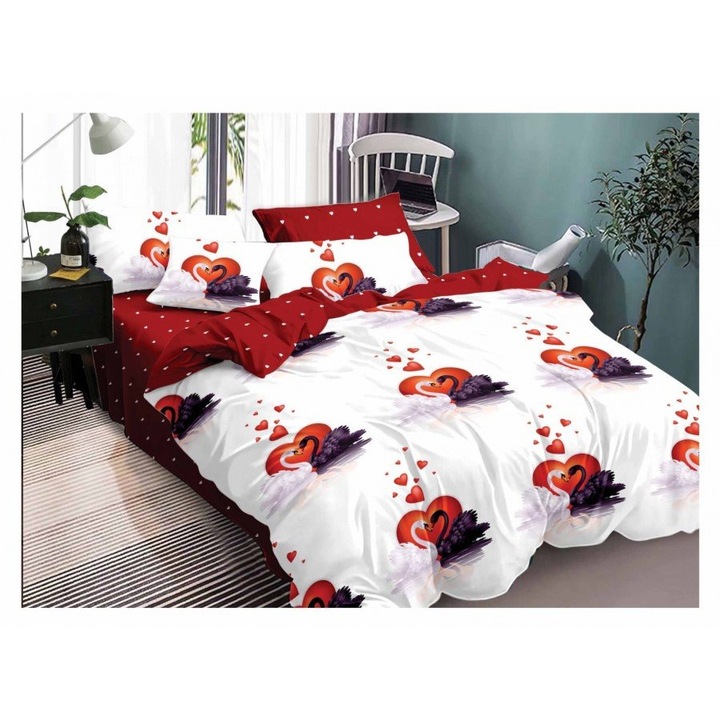 Kétszemélyes ágynemű garnitúra, Ralex Pucioasa 50% pamut +50% poliészter, Elvo 437