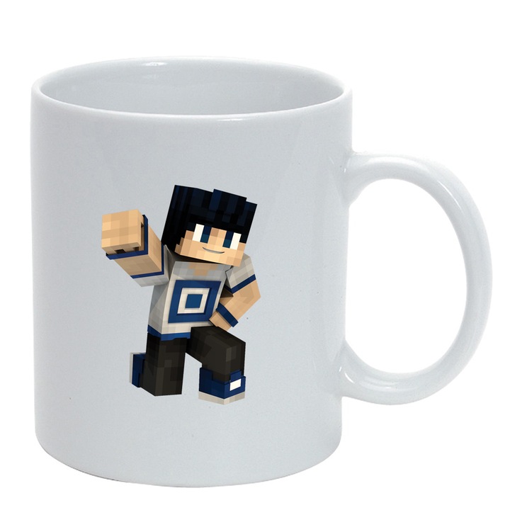 Cana Minecraft, alb, 330ml, D1460