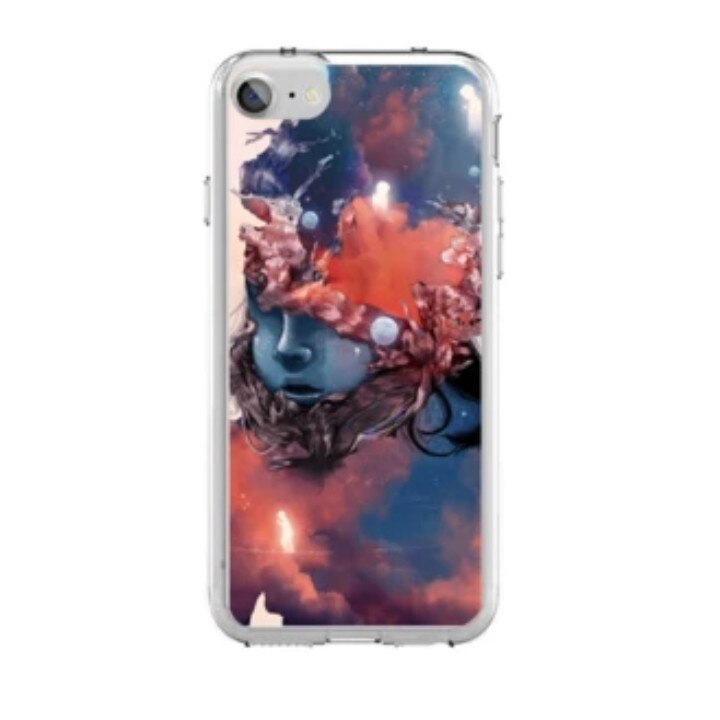 Husa silicon albastra iPhone 8 Think