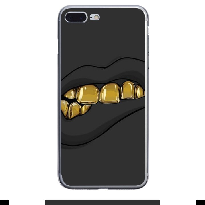Husa silicon gri iPhone 8 plus Gold Bite