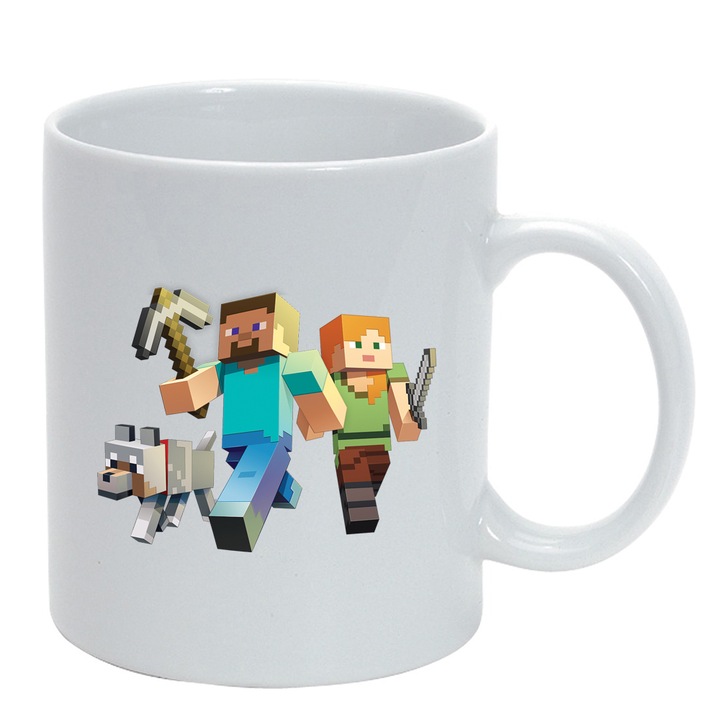 Cana Minecraft, alb, 330ml, D1468