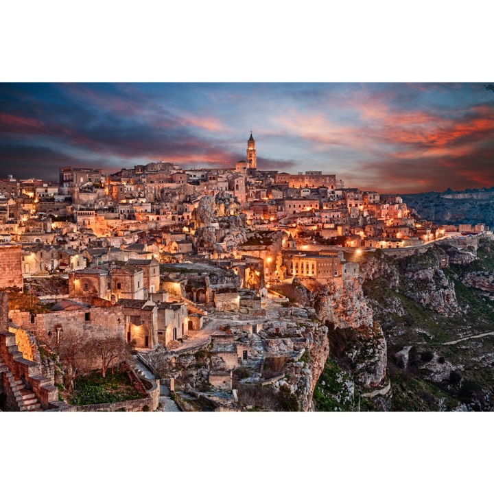 Fototapet de perete autoadeziv si lavabil Basilica din Matera, 400 x 250 cm